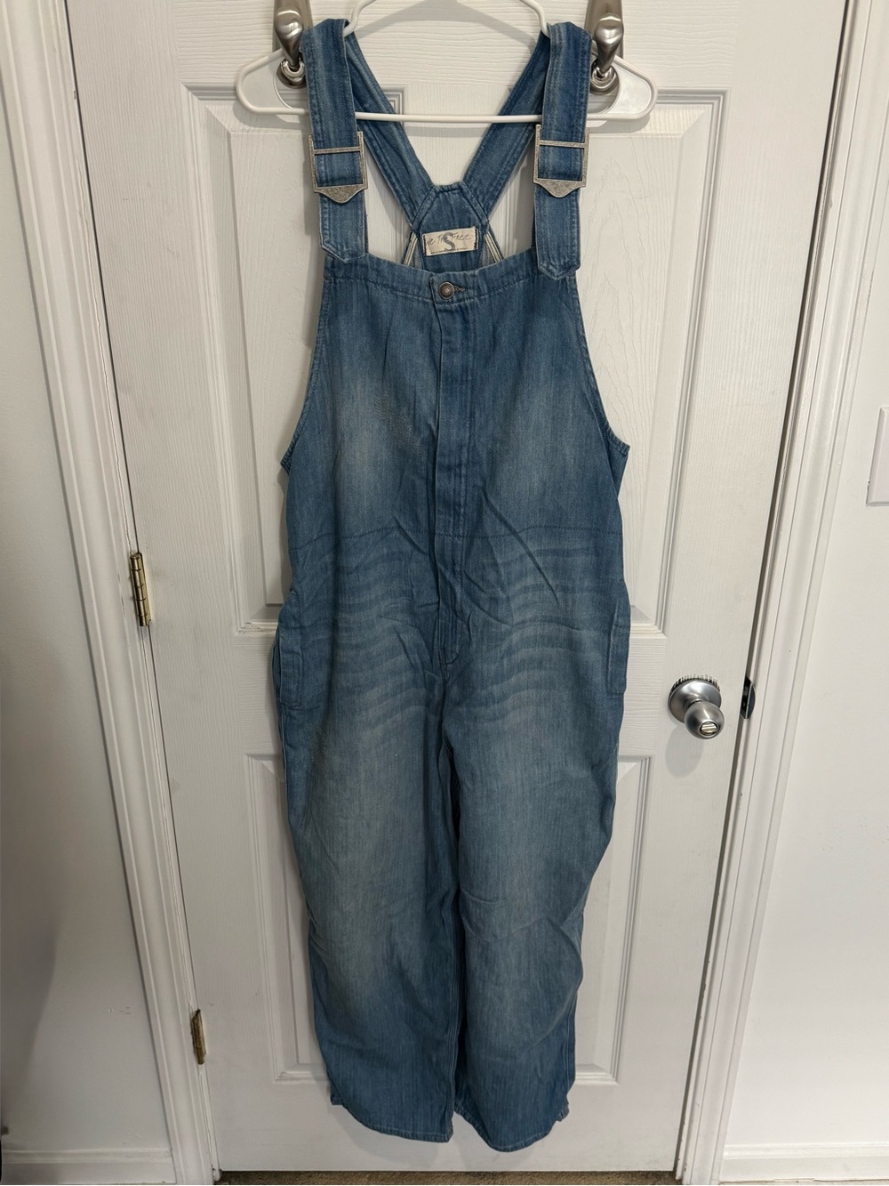 *EUC* Free People We The Free Hunter Zip up Overalls, Light Wash, Sz S